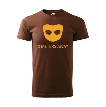 Pánské tričko Tričko s potiskem 0 meters away: hnědé 4XL