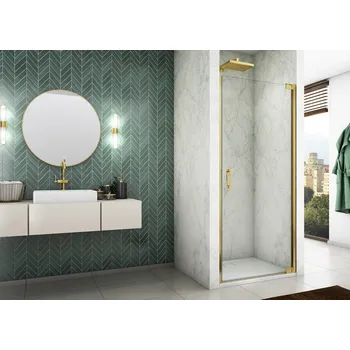 Sprchové dveře Ronal CADURA CA1C jednokřídlé sprchové dveře 100 cm Šířka: 1000 mm, Profil: Zlatá, Sklo: Shade 68