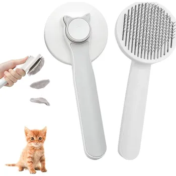 Pro koně SPK PawBrush – kulatý kartáč s tlačítkem na čištění