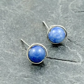 Náušnice Náušnice s kamínky modrého křemene