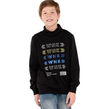 Chlapecká mikina Chlapecká mikina / rolák - Winkiki WJB 12095, černá Barva: Černá, Velikost: 134