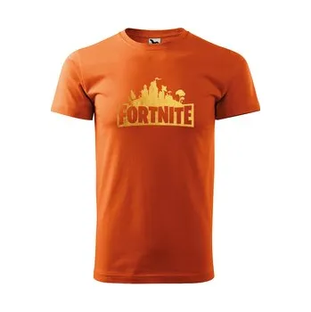 Pánská móda Tričko s potiskem Fortnite Pevnost Desert: oranžové L