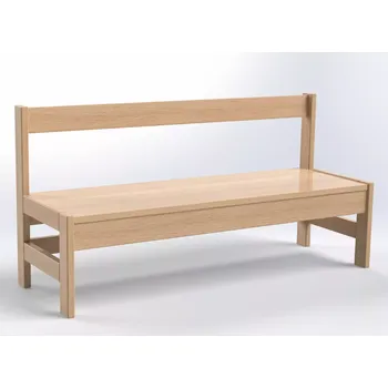 Zahradní lavice Dřevěná lavička s opěradlem výška sedáku 26 cm