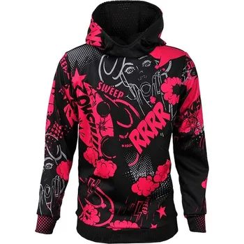 Dívčí mikina SWEEP SKJ013 COMIX černá/růžová 146