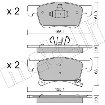Auto-moto Sada brzdových destiček, kotoučová brzda METELLI 22-1035-0