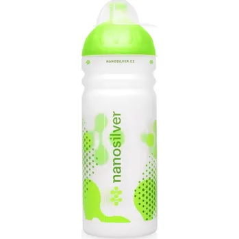 Láhev Antibakteriální sportovní láhev s krytkou nanosilver® čirá/ zelená