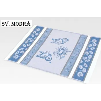Utěrka UTĚRKA BAMBUS žakár motýl * květ sv.modrá
