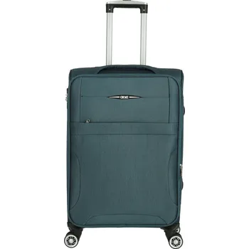 Cestovní látkový kufr Livius velikost L, modrozelený