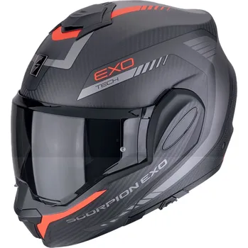 Helma na motorku Překlápěcí helma na motorku Scorpion EXO-TECH EVO CARBON COSY matná černo-červená XL