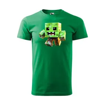Pánské tričko Tričko s potiskem Blocks Mob: zelené 4XL