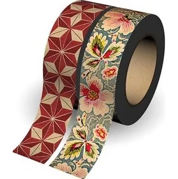 Tejpovací páska Washi Tape Mixed Pack / Filigree Floral Ivory / Hishi / Washi Tape
