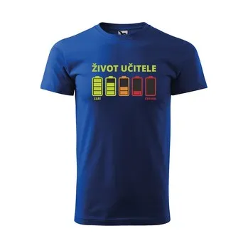 Pánské tričko Tričko s potiskem Život učitele Září-Červen: modré 4XL