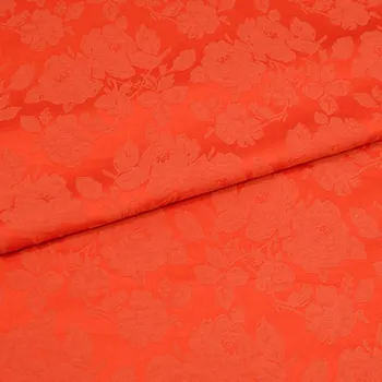 Kostýmovka 14006 oranžová, žakárové růže, š.145