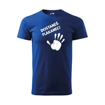 Pánské tričko Tričko s potiskem Dostaneš flákanec: modré 4XL