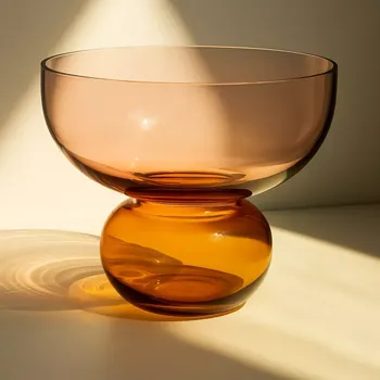 Váza Hübsch – Dekorativní váza Show Vase Amber/Rose