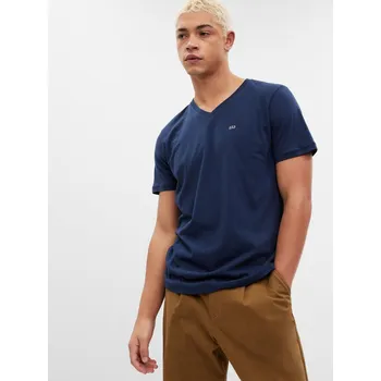 Pánské tričko GAP Pánské Tričko s výstřihem do V GAP Modrá S (2295139)