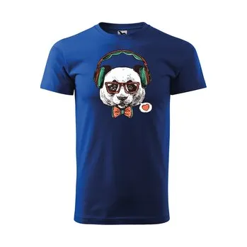 Tričko s potiskem Panda: modré 4XL