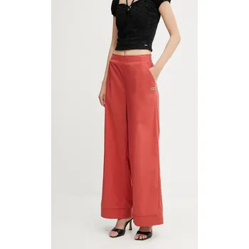 Dámské kalhoty Kalhoty Liu Jo dámské, červená barva, široké, high waist, VA5065.TS330 33X, vel. M