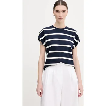 Dámské tričko Bavlněné tričko Tommy Hilfiger WW0WW45628 námořnická modř 59X, vel. S