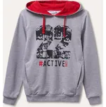Chlapecká mikina - Winkiki WTB 01795, šedá Barva: Šedá, Velikost: 164