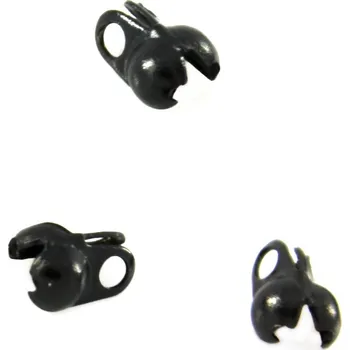 Materiál na výrobu šperku Ocelové Kalotky 4x2-1,2mm Černé - 1ks+B - 1Ks