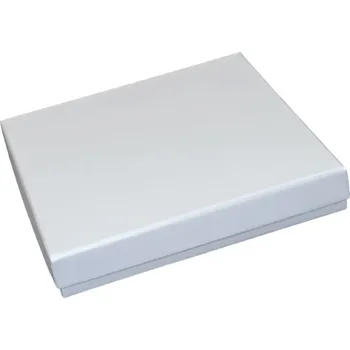 Dárková krabička B-TOP Dárková krabička na šperky velká 14 x 14 cm - bílá