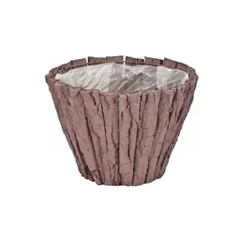 Květináč Květináč z kůry hnědý 14x19 cm