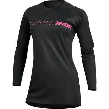 Moto dres Dámský dres Thor Sector Minimal black/fluo pink vel.S