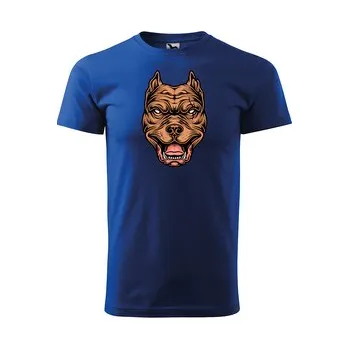 Pánské tričko Tričko s potiskem Pitbull Brown: modré 4XL