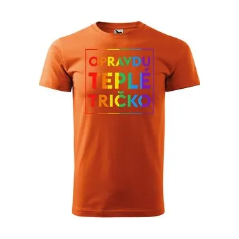 Pánská móda Tričko s potiskem - Opravdu teplé tričko: oranžové L
