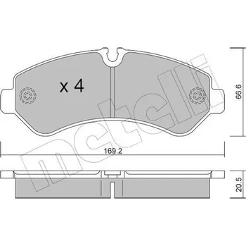 Brzdová destička Sada brzdových destiček, kotoučová brzda METELLI 22-1276-0
