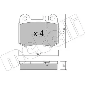 Brzdová destička Sada brzdových destiček, kotoučová brzda METELLI 22-0564-0