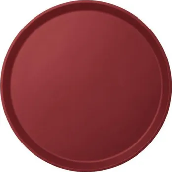 Servírovací tác Camtread, kulatý, protiskluzový, Cambro, vínový, ⌀405x(H)21mm