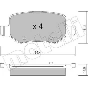 Brzdová destička Sada brzdových destiček, kotoučová brzda METELLI 22-0565-0