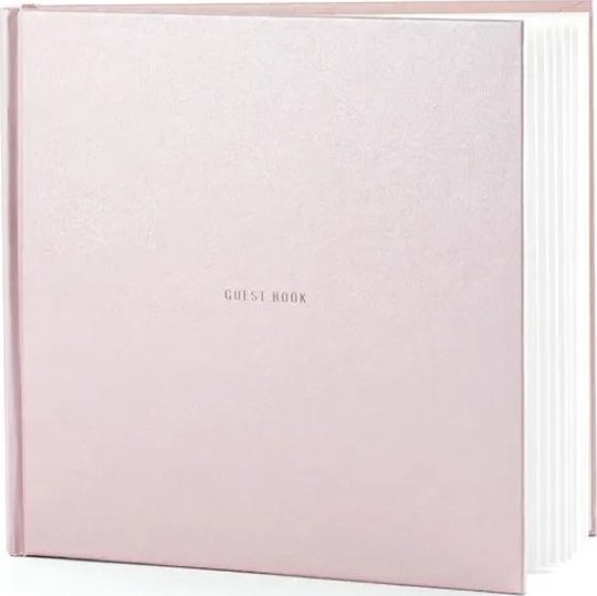 Kniha hostů perleťově růžová 20,5 x 20,5 cm