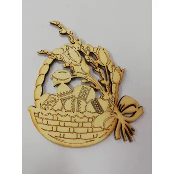 Dřevěný výřez velikonoční košík