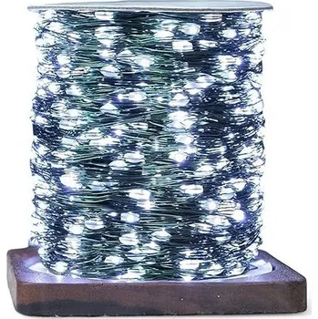 Vánoční dekorace senzanakupy Venkovní mikro řetěz 50 m 500LED, 8 programů, zelený kabel, studená bílá