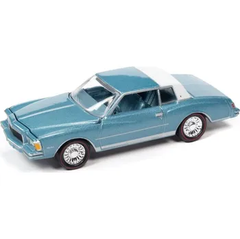 autíčko Chevrolet Monte Carlo 1978 modrá 1:64 - Johnny Lightning Chevy Monte-Carlo - sběratelský model