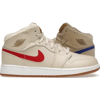 Dámské tenisky Jordan 1 Mid Utility Fleece Pearl White (GS) Velikost: 38 DO2207-264