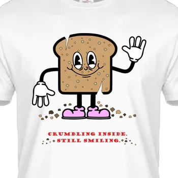 Organická trička Vtipná | Vtipné tričko - Rozpadající se toast