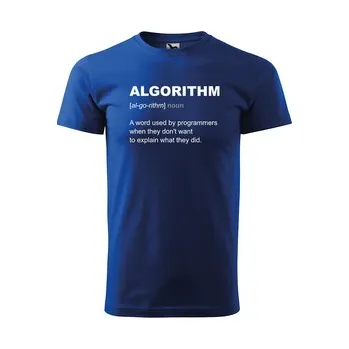Tričko s potiskem Algorithm: modré 4XL
