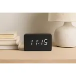 Karlsson KA5653BK – Designový LED budík s imitací tmavého dřeva