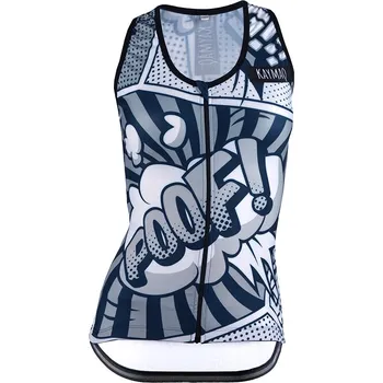 cyklistický dres KAYMAQ W24 cyklistický tílko komiks bílý L