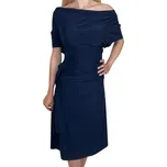 LGM Dámské společenské šaty MIA Barva: Tmavě modrá, Velikost: 3XL