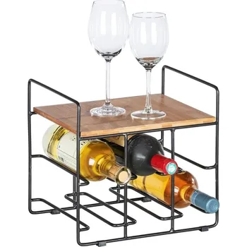 Stojan na 6 lahví vín s bambusovou policí Wenko Loft ID_1296678