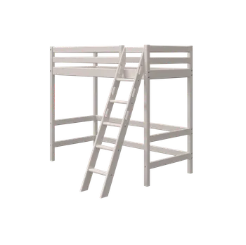 Postel Horní spaní se šikmým žebříkem Flexa Classic Barevná úprava: Průhledná bílá