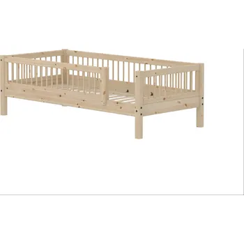 Postel Jednolůžko s přední i zadní zábranou Flexa Classic Barevná úprava: Přírodní