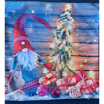 Povlak na dekorativní polštářek Povlak na polštářek vánoční Skřítek