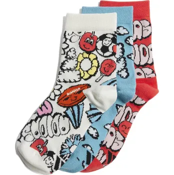 Pánské ponožky Dětské Ponožky ADIDAS LK F 3PP JH3421 – Červená 37-39