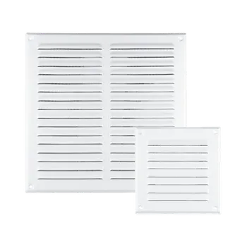 Větrací mřížka Den Braven Mřížka větrací kov se síťovinou 165 × 240 mm bílá